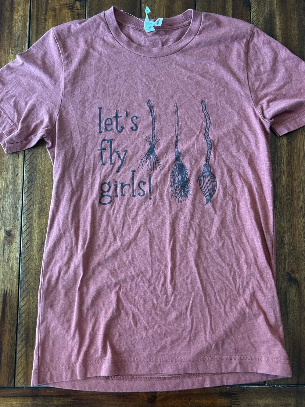 Bella Canvas Dusty Rose 'let's fly girls!' Graphic Tee